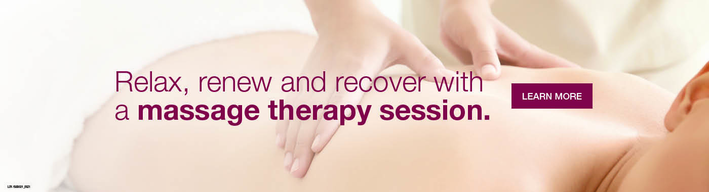 Relax, renew and recover with a massage therapy session.